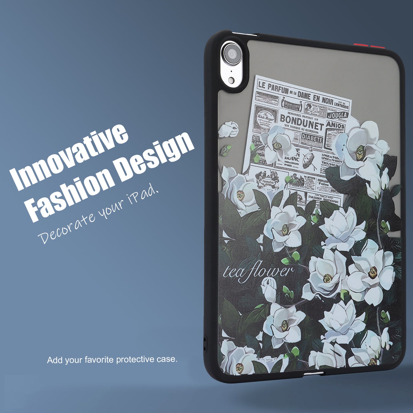 Skin-touch Pattern Printing Tablet Case for iPad mini (2021) , PC+TPU Anti-scratch Tablet Cover