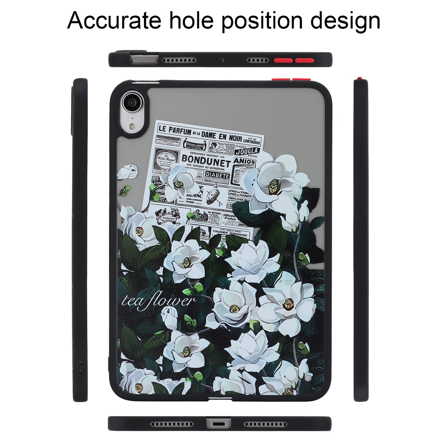 Skin-touch Pattern Printing Tablet Case for iPad mini (2021) , PC+TPU Anti-scratch Tablet Cover
