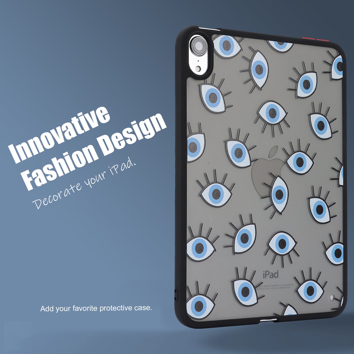 Skin-touch Pattern Printing Tablet Case for iPad mini (2021) , PC+TPU Anti-scratch Tablet Cover