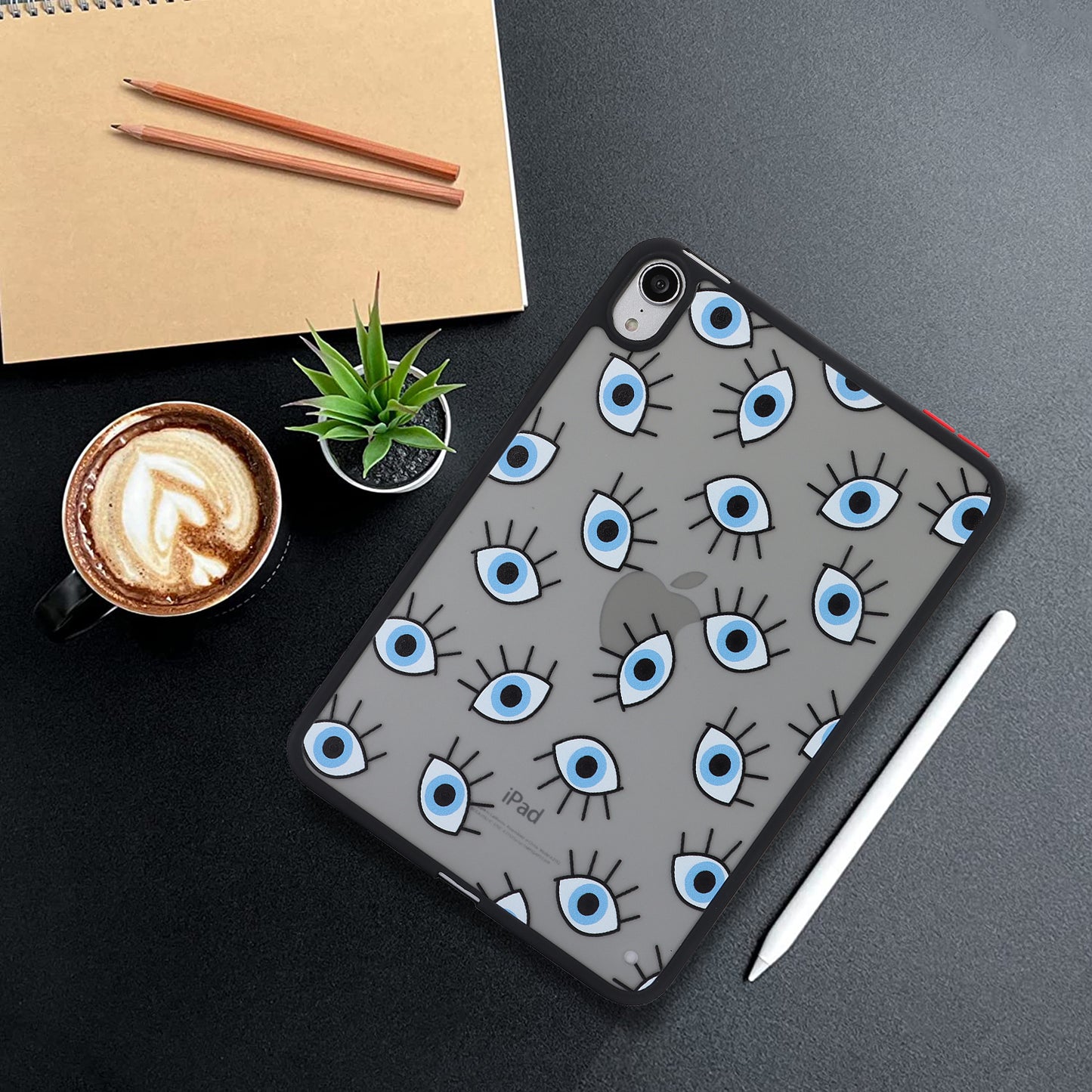 Skin-touch Pattern Printing Tablet Case for iPad mini (2021) , PC+TPU Anti-scratch Tablet Cover