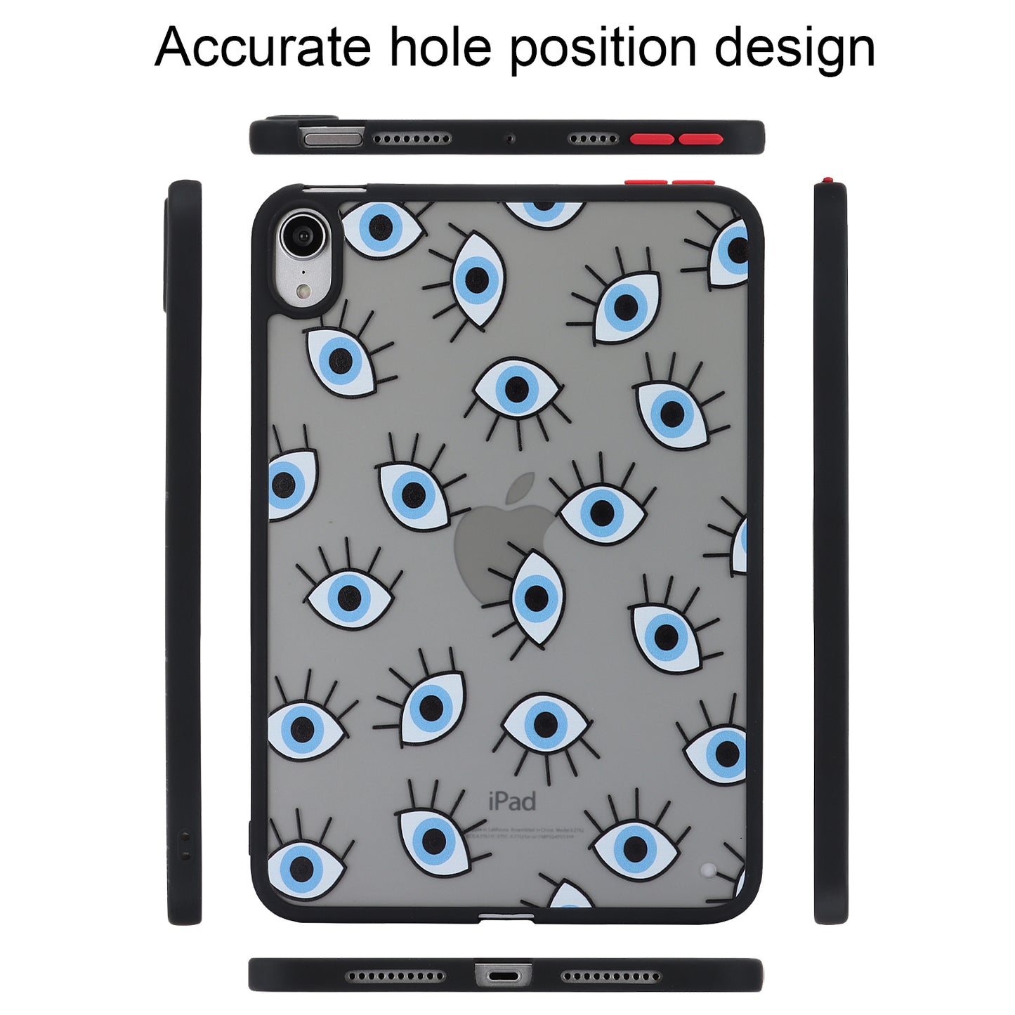Skin-touch Pattern Printing Tablet Case for iPad mini (2021) , PC+TPU Anti-scratch Tablet Cover
