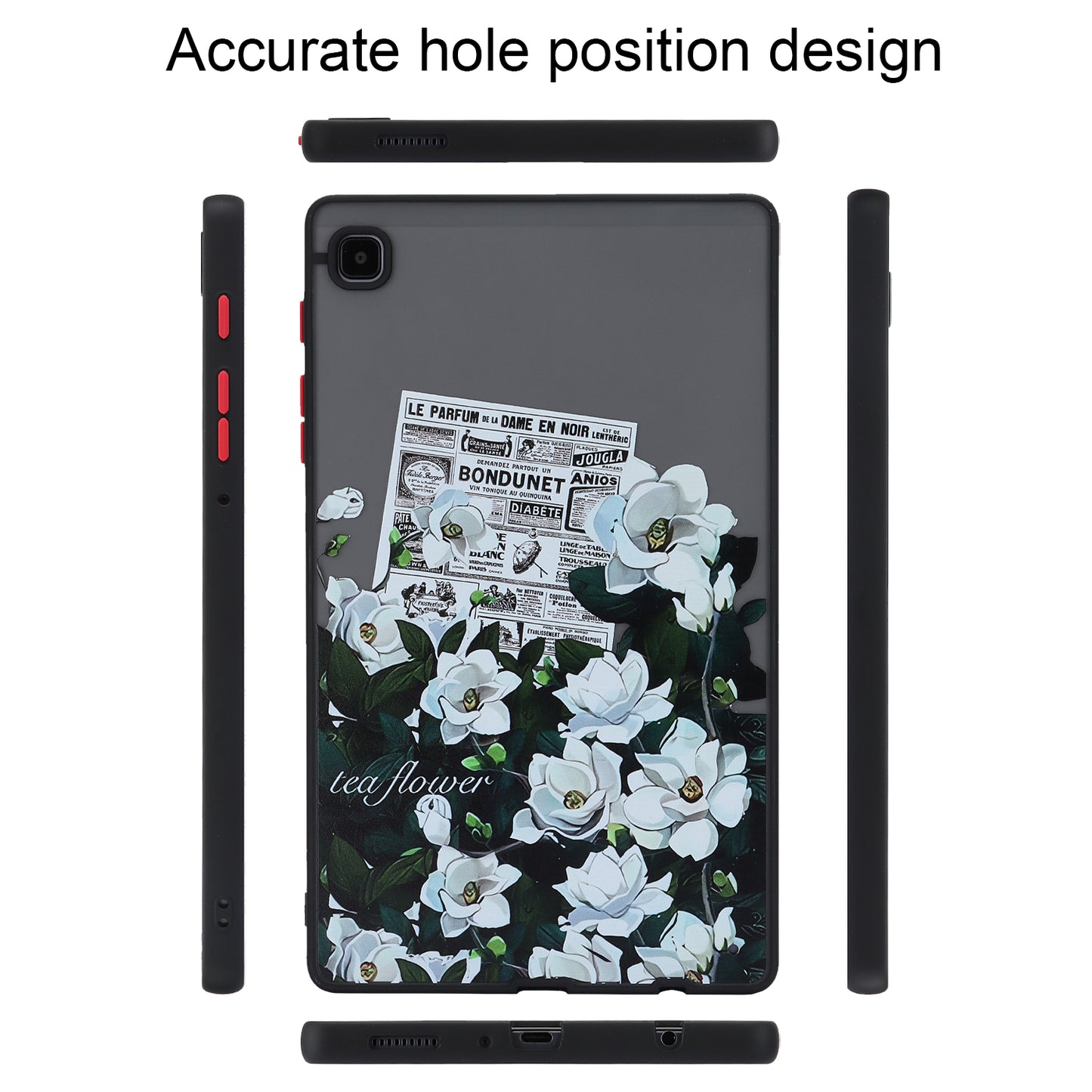 For Samsung Galaxy Tab A7 Lite 8.7-inch T225 T220 Tablet Case Skin-touch Pattern Printing PC+TPU Cover