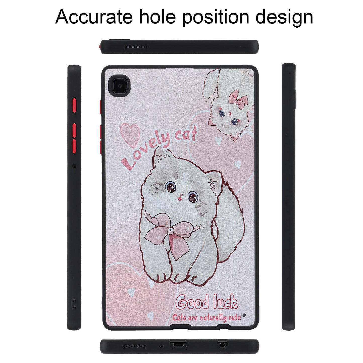 For Samsung Galaxy Tab A7 Lite 8.7-inch T225 T220 Tablet Case Skin-touch Pattern Printing PC+TPU Cover
