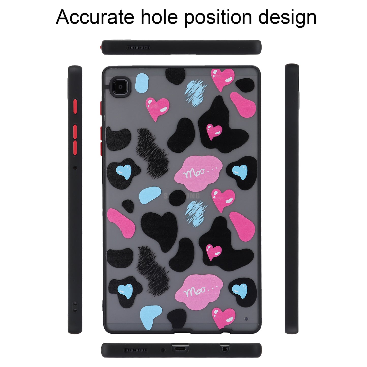 For Samsung Galaxy Tab A7 Lite 8.7-inch T225 T220 Tablet Case Skin-touch Pattern Printing PC+TPU Cover