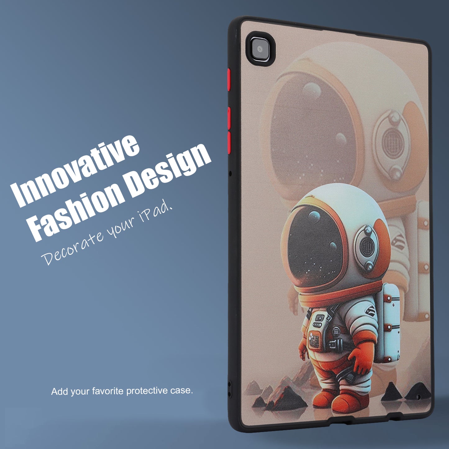 For Samsung Galaxy Tab A7 Lite 8.7-inch T225 T220 Tablet Case Skin-touch Pattern Printing PC+TPU Cover