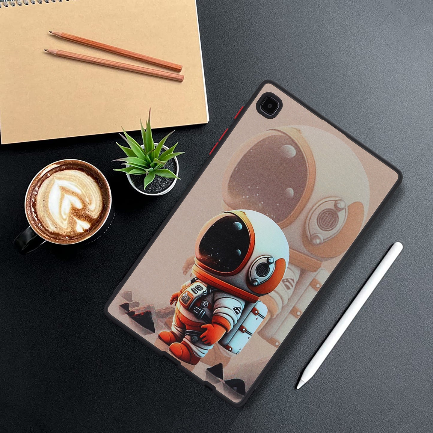 For Samsung Galaxy Tab A7 Lite 8.7-inch T225 T220 Tablet Case Skin-touch Pattern Printing PC+TPU Cover