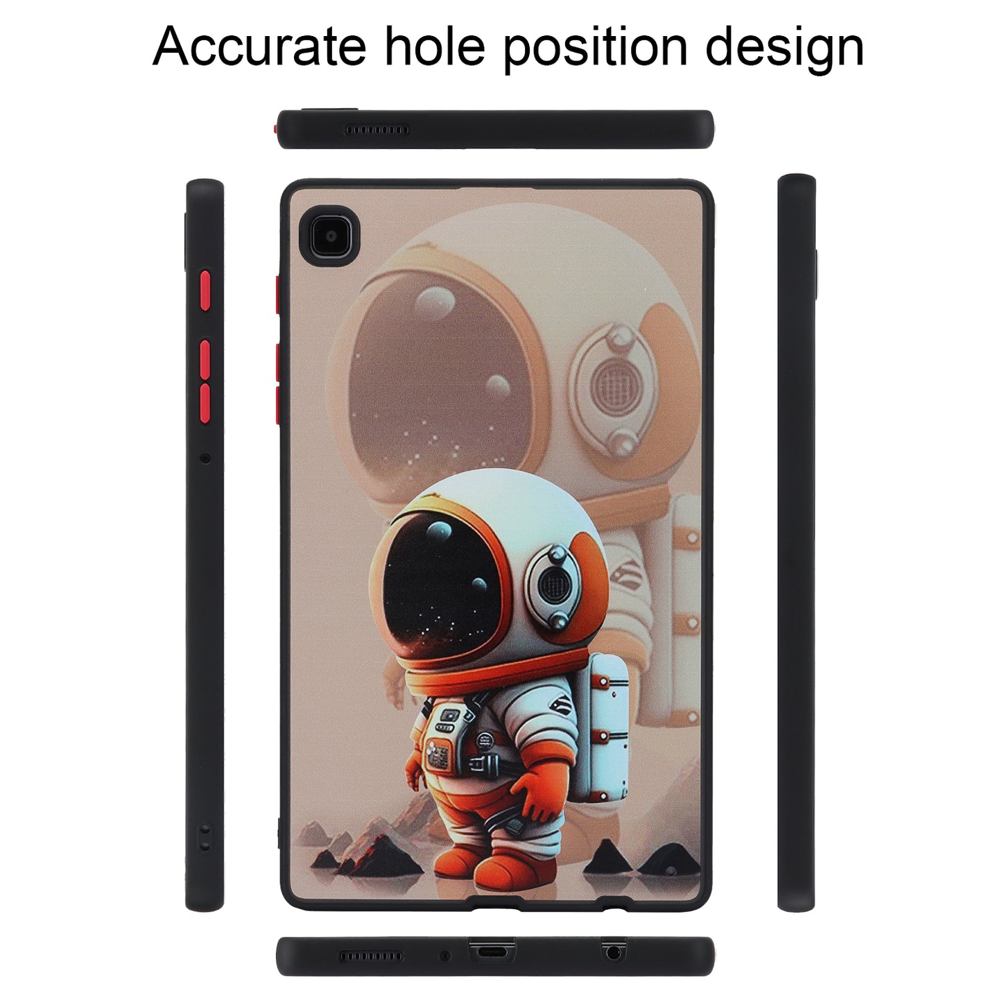 For Samsung Galaxy Tab A7 Lite 8.7-inch T225 T220 Tablet Case Skin-touch Pattern Printing PC+TPU Cover