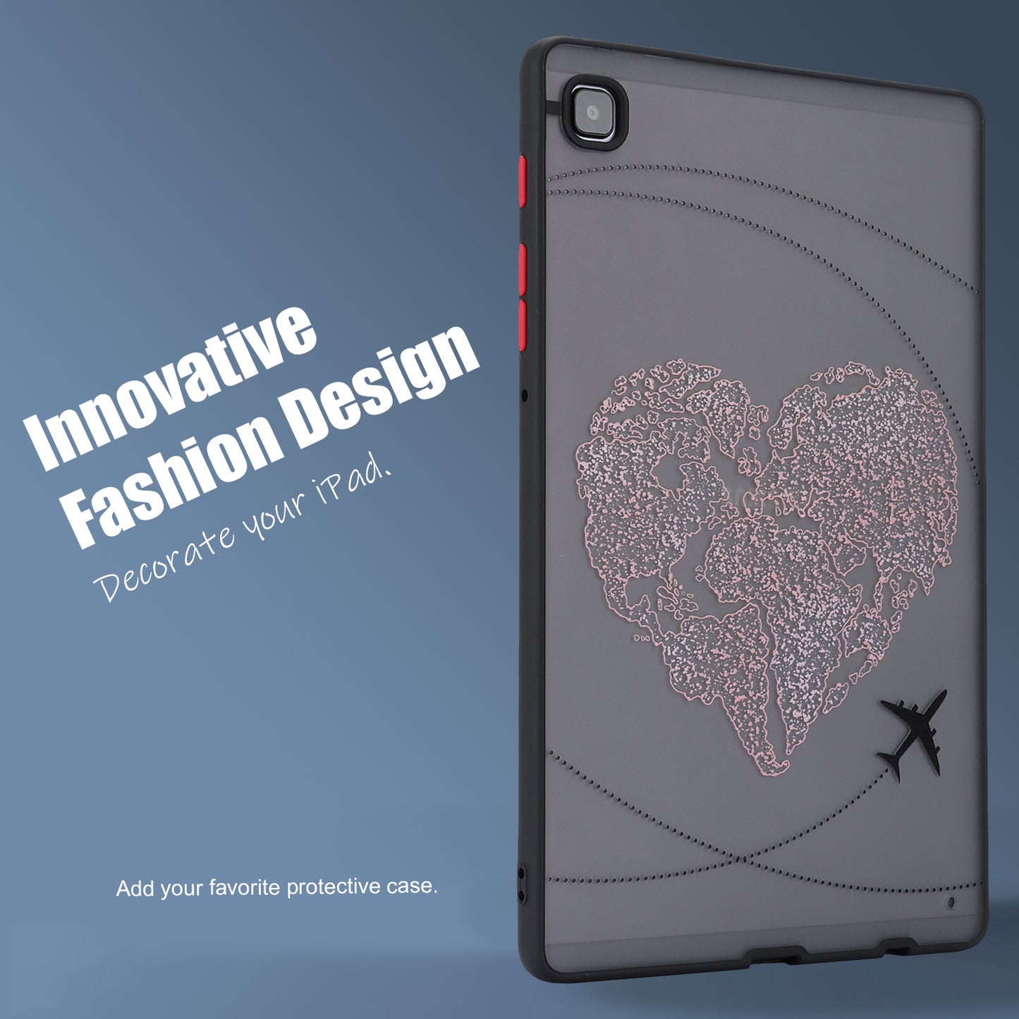 For Samsung Galaxy Tab A7 Lite 8.7-inch T225 T220 Tablet Case Skin-touch Pattern Printing PC+TPU Cover