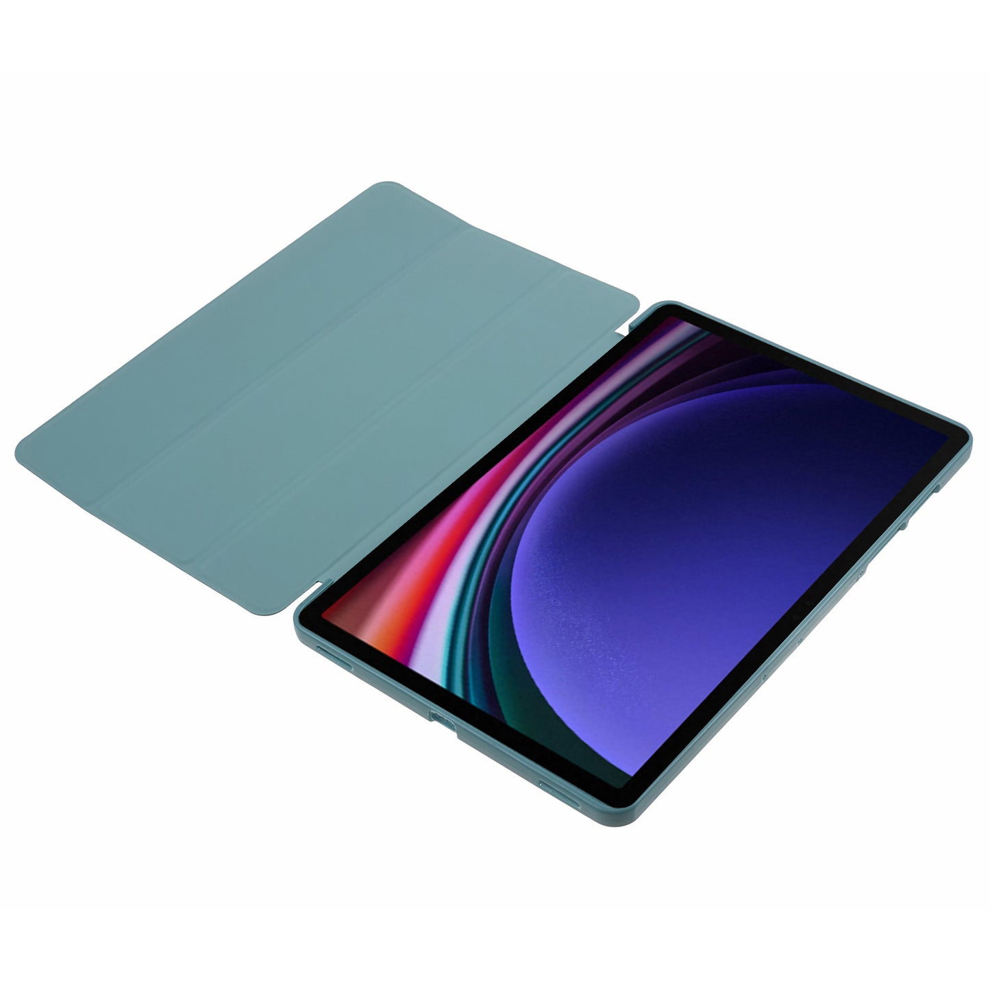 For Samsung Galaxy Tab S9 PU+Matte TPU Tablet Case Anti-Drop Protective Cover with Tri-Fold Stand