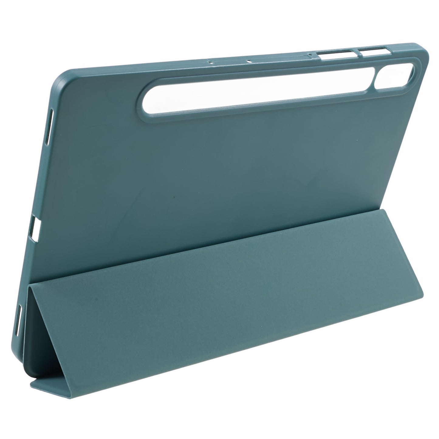 For Samsung Galaxy Tab S9 PU+Matte TPU Tablet Case Anti-Drop Protective Cover with Tri-Fold Stand
