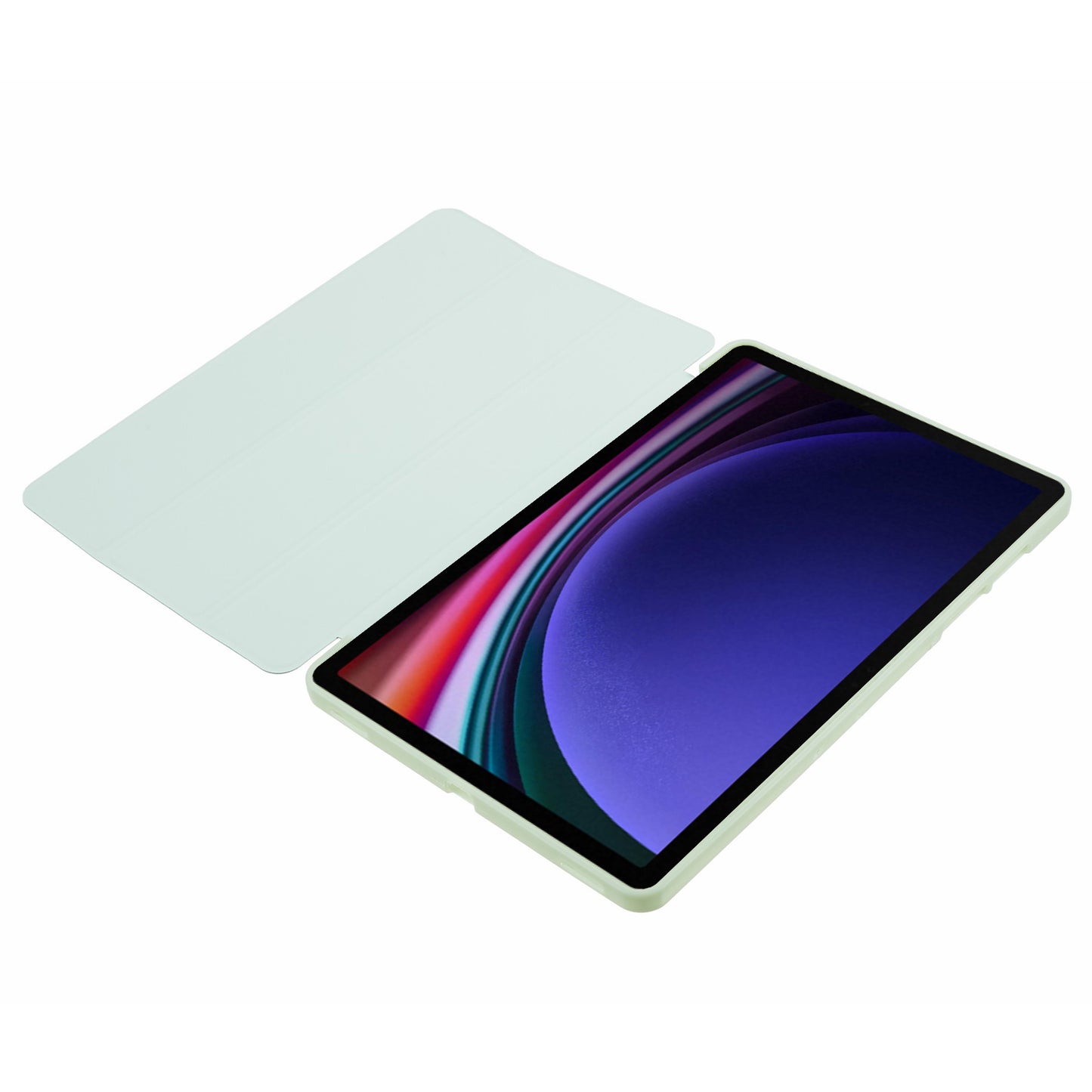 For Samsung Galaxy Tab S9 PU+Matte TPU Tablet Case Anti-Drop Protective Cover with Tri-Fold Stand