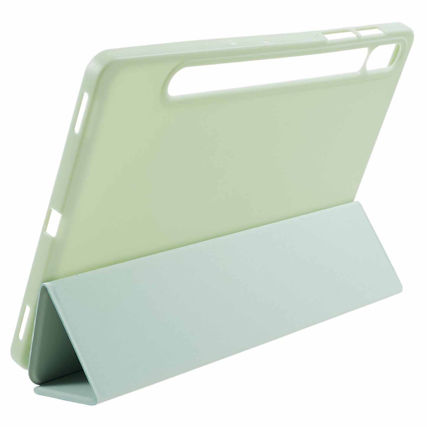 For Samsung Galaxy Tab S9 PU+Matte TPU Tablet Case Anti-Drop Protective Cover with Tri-Fold Stand