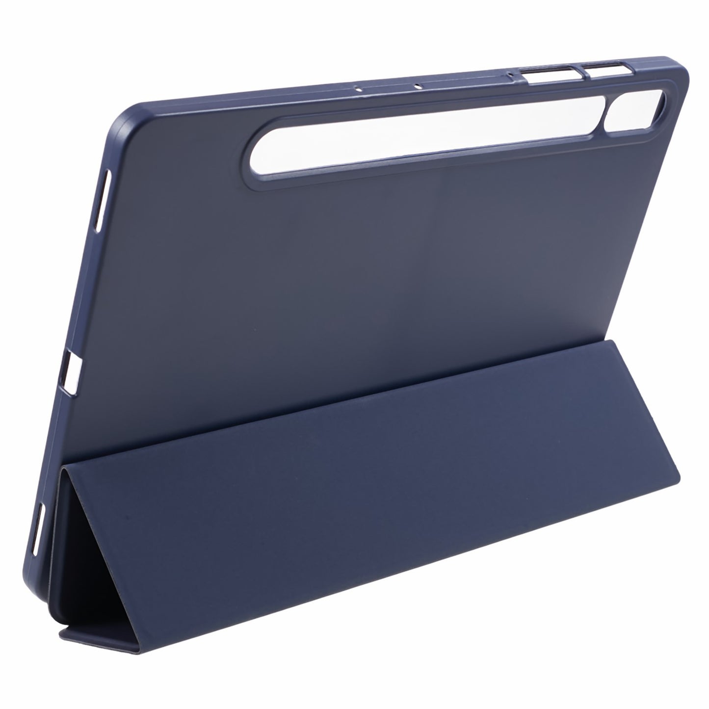 For Samsung Galaxy Tab S9 PU+Matte TPU Tablet Case Anti-Drop Protective Cover with Tri-Fold Stand