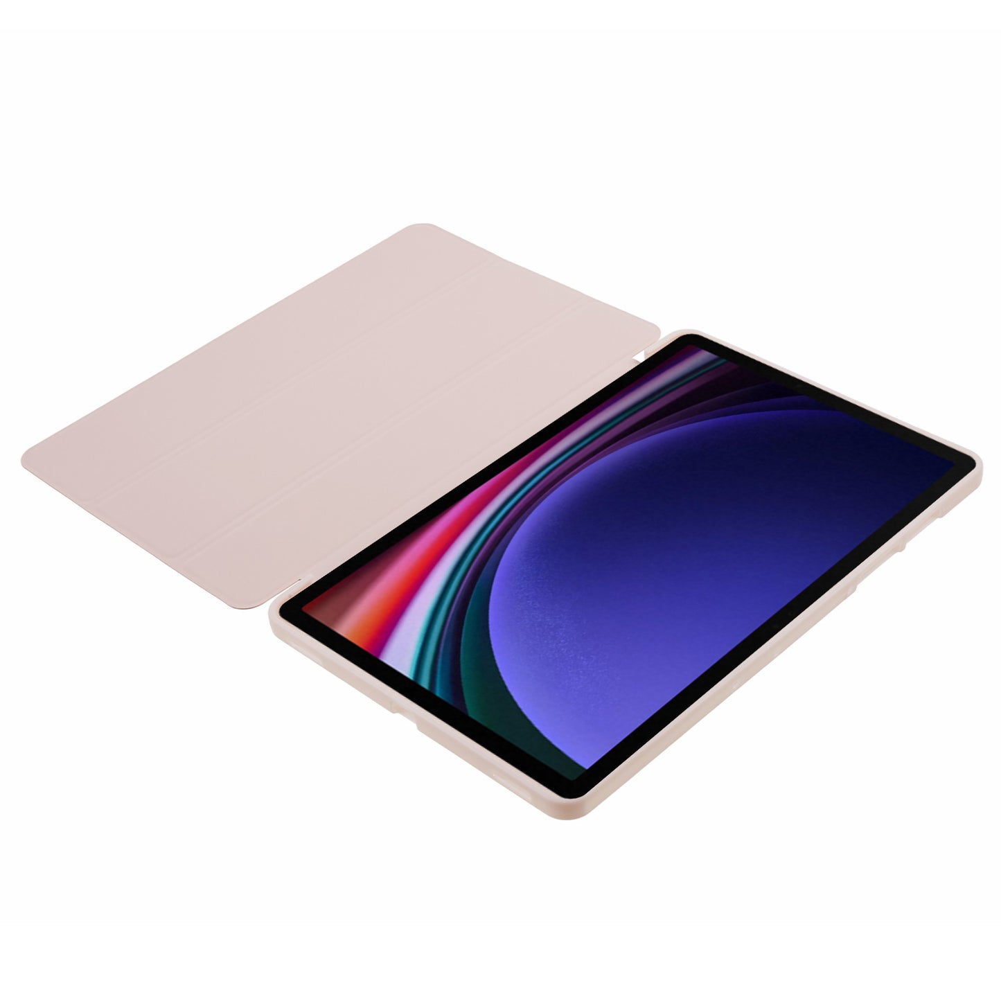 For Samsung Galaxy Tab S9 PU+Matte TPU Tablet Case Anti-Drop Protective Cover with Tri-Fold Stand