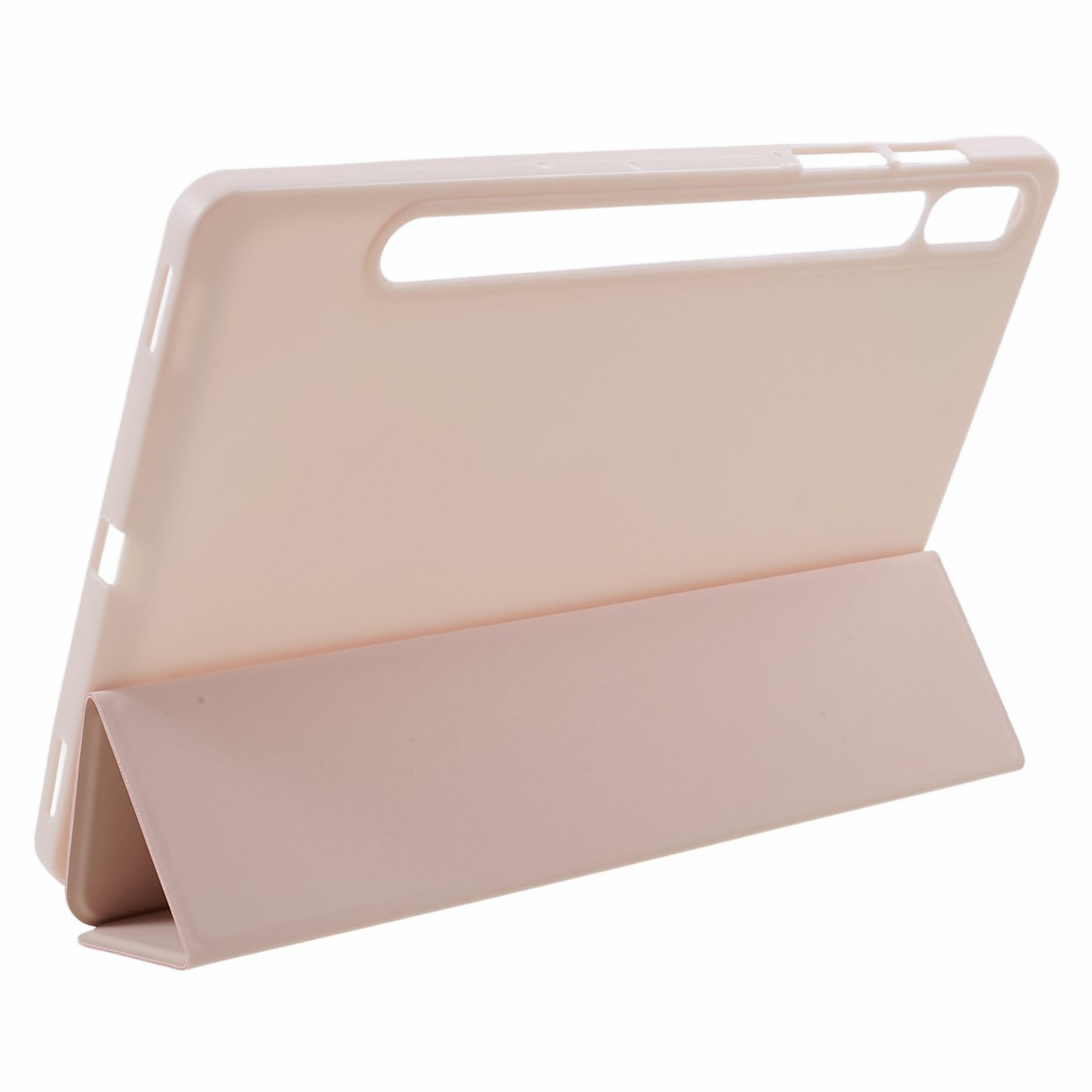 For Samsung Galaxy Tab S9 PU+Matte TPU Tablet Case Anti-Drop Protective Cover with Tri-Fold Stand