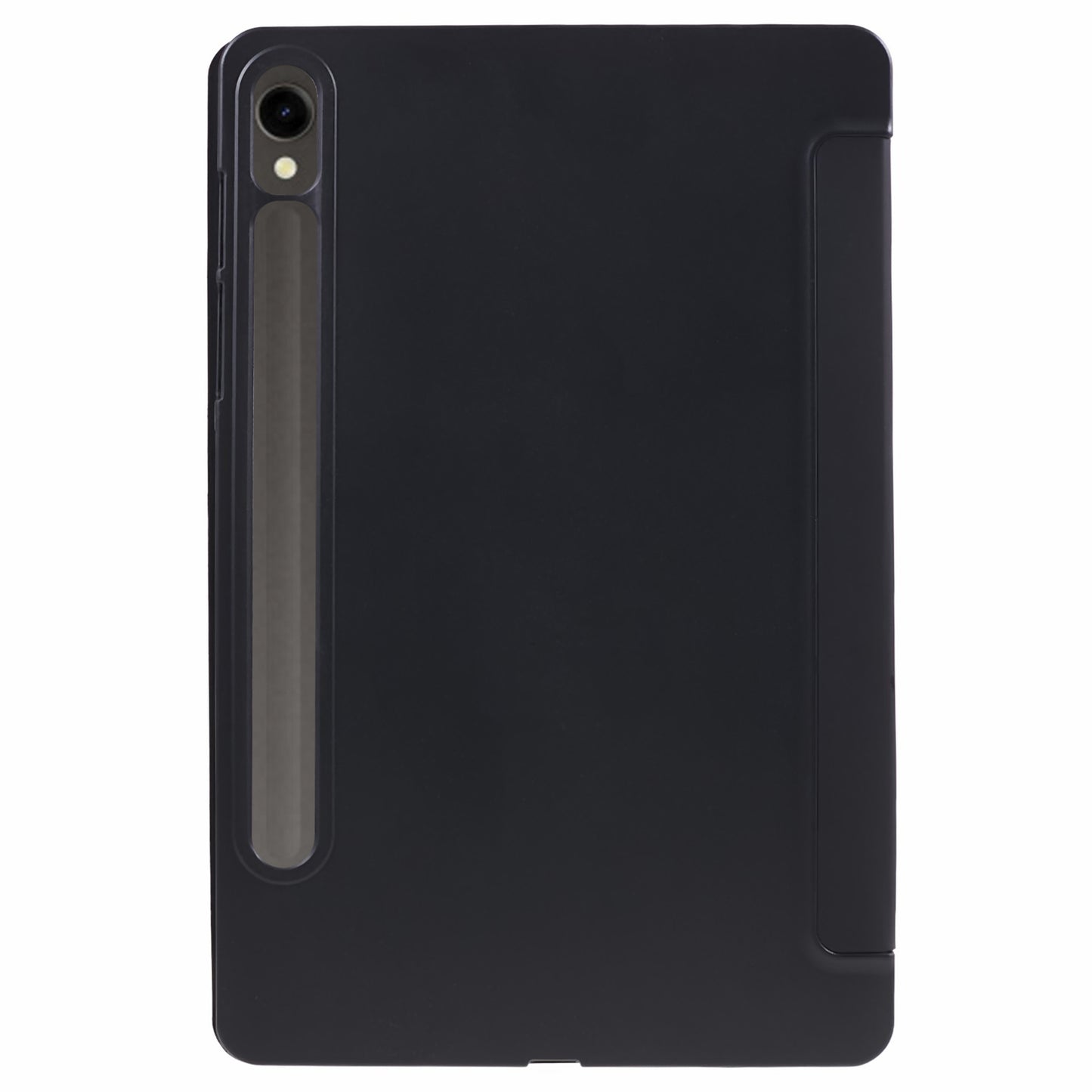 For Samsung Galaxy Tab S9 PU+Matte TPU Tablet Case Anti-Drop Protective Cover with Tri-Fold Stand
