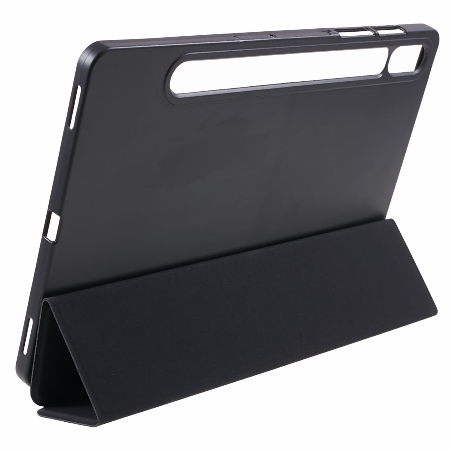 For Samsung Galaxy Tab S9 PU+Matte TPU Tablet Case Anti-Drop Protective Cover with Tri-Fold Stand