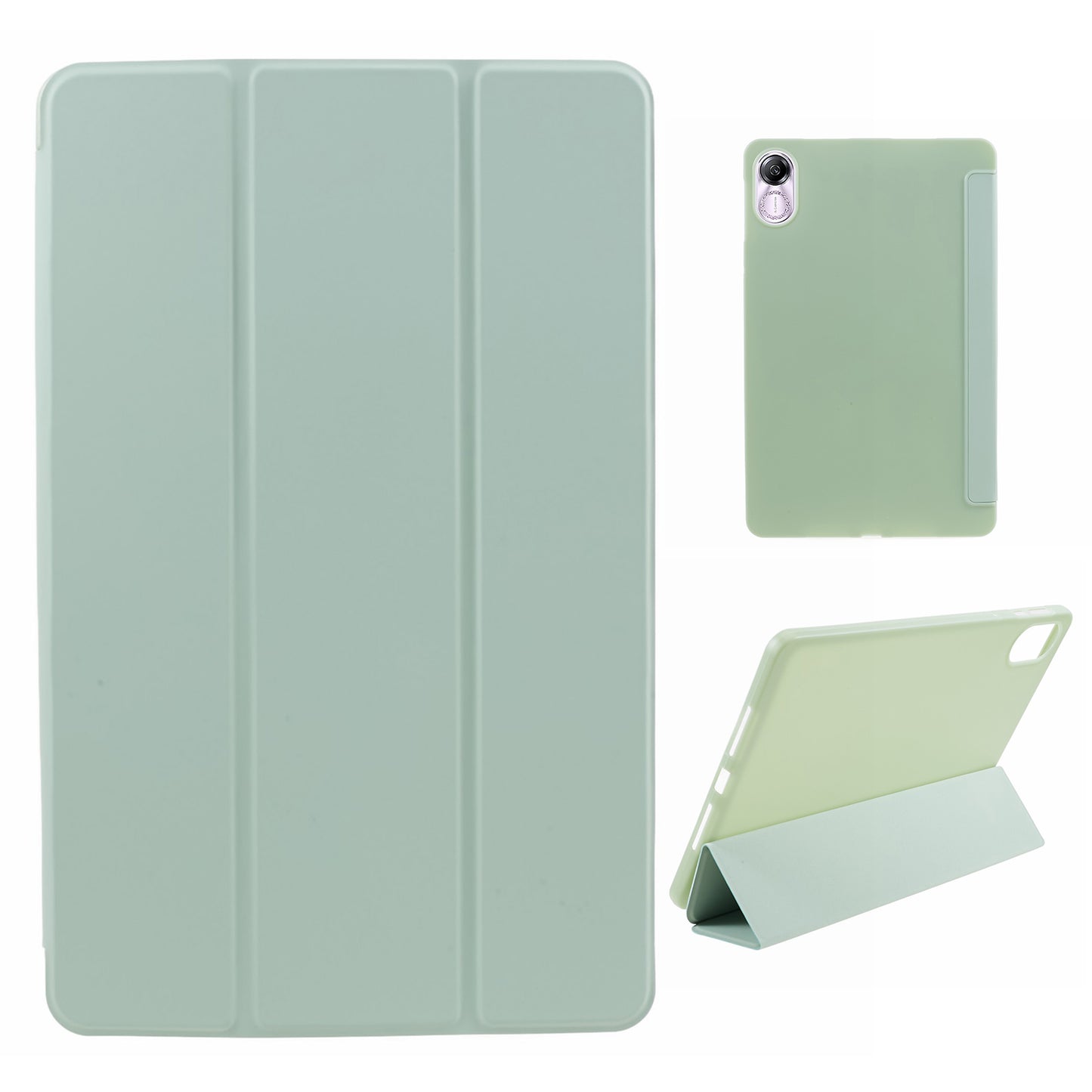 For Honor Pad X8 Pro / Pad X9 Protective Case Anti-Scratch PU+Matte TPU Tablet Cover with Tri-Fold Stand