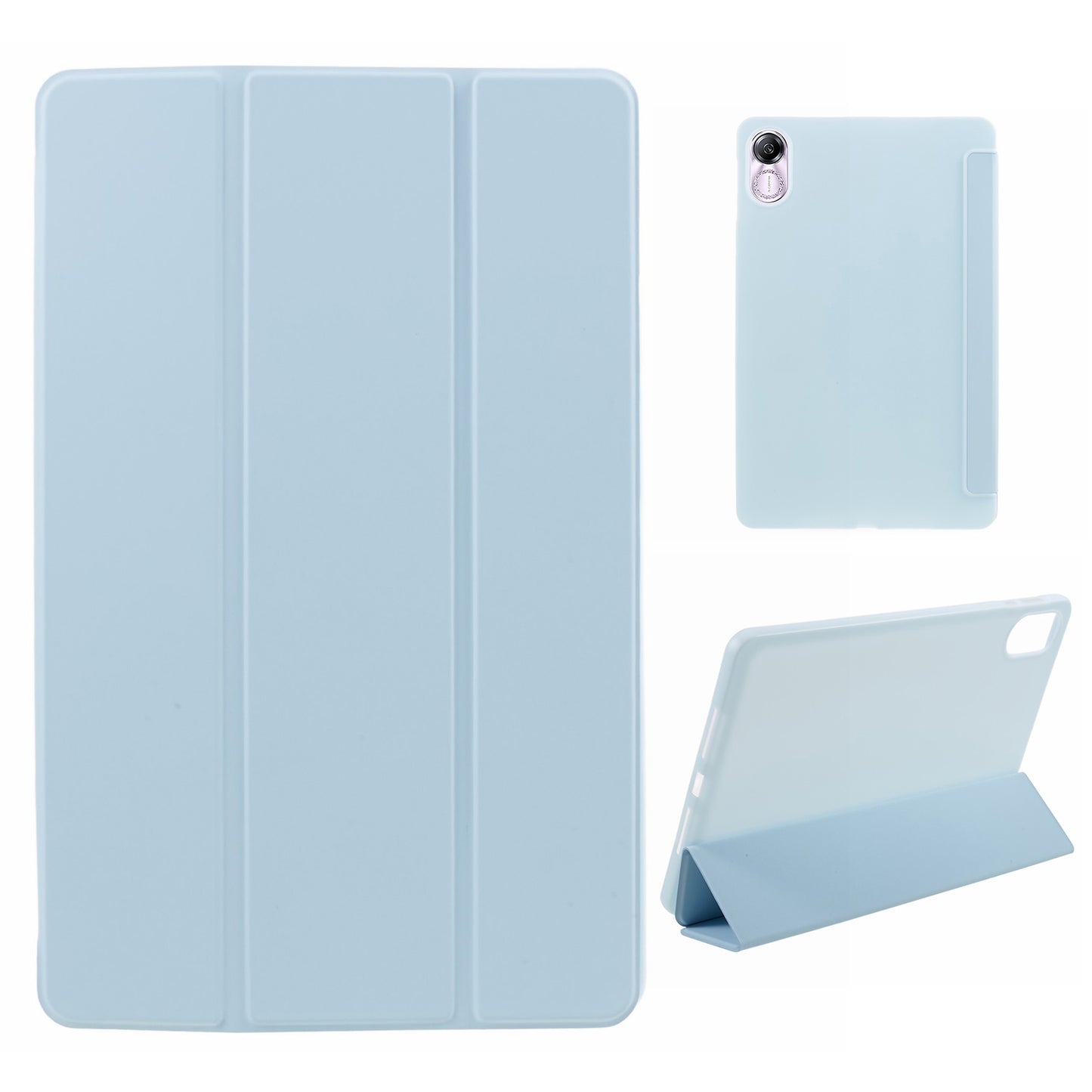 For Honor Pad X8 Pro / Pad X9 Protective Case Anti-Scratch PU+Matte TPU Tablet Cover with Tri-Fold Stand