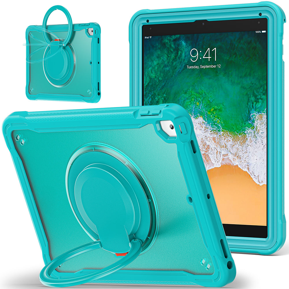For iPad Air (2013) / Air 2 / iPad Pro 9.7 inch (2016) / iPad 9.7-inch (2017) / (2018) Kickstand Cover PC+TPU Handle Grip Tablet Case