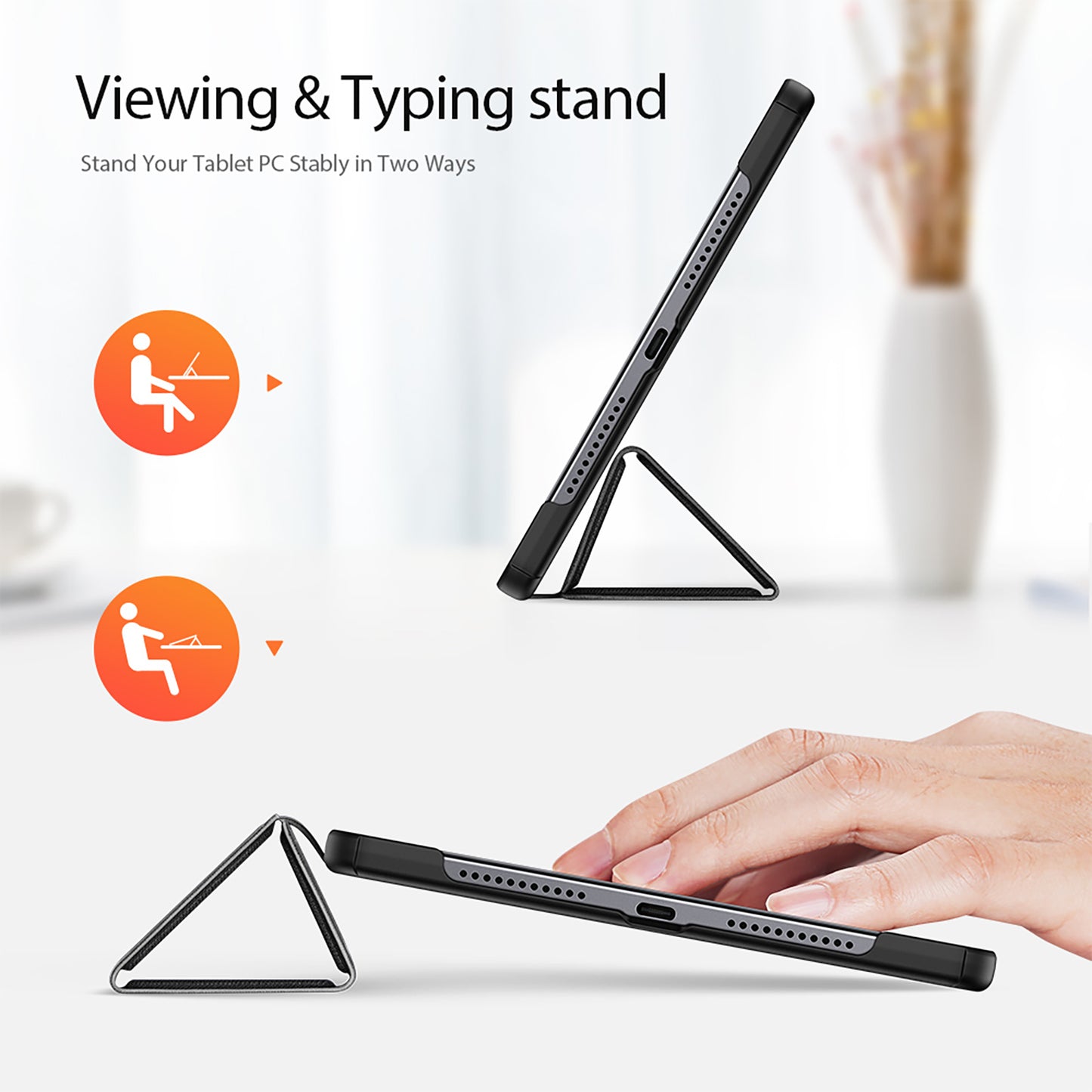 DUX DUCIS Domo Series for Honor Pad X9 Tri-fold Stand Folio Case PU Leather Full-Body Tablet Protective Cover