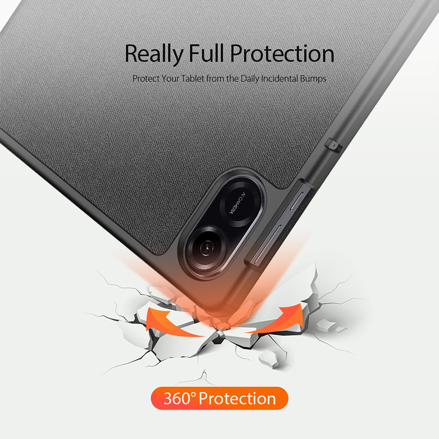 DUX DUCIS Domo Series for Honor Pad X9 Tri-fold Stand Folio Case PU Leather Full-Body Tablet Protective Cover