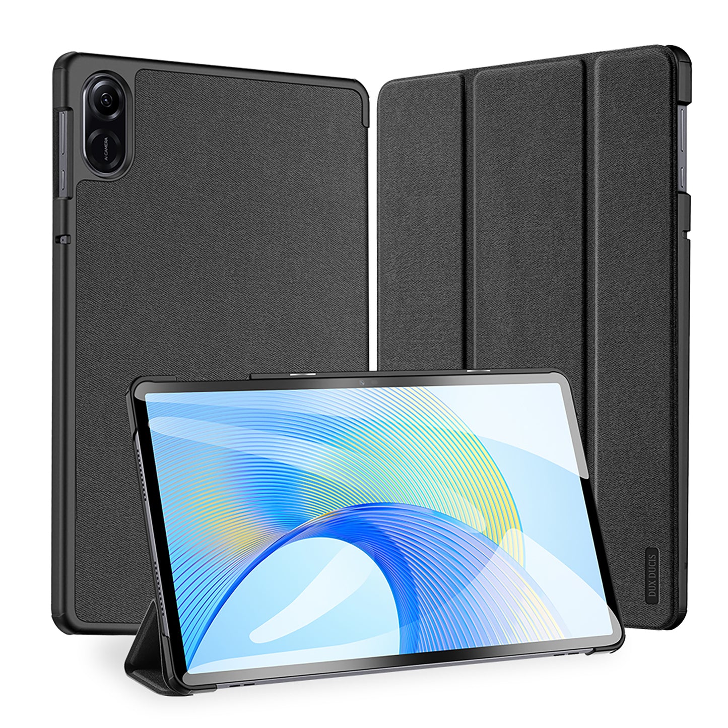 DUX DUCIS Domo Series for Honor Pad X9 Tri-fold Stand Folio Case PU Leather Full-Body Tablet Protective Cover