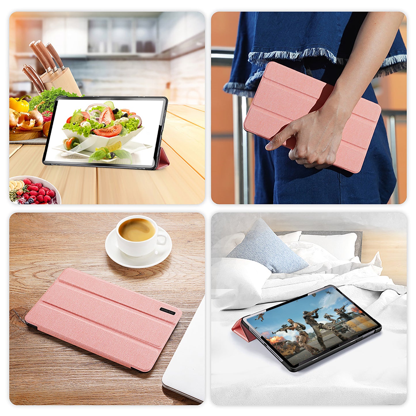DUX DUCIS Domo Series for Honor Pad X9 Tri-fold Stand Folio Case PU Leather Full-Body Tablet Protective Cover