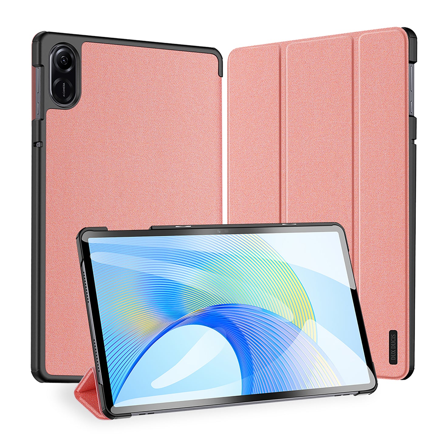 DUX DUCIS Domo Series for Honor Pad X9 Tri-fold Stand Folio Case PU Leather Full-Body Tablet Protective Cover