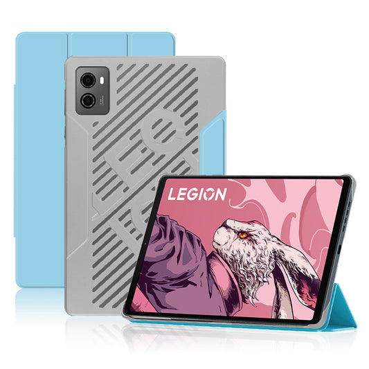 PU Leather Smart Case for Lenovo Legion Y700 , Trifold Stand Heat Dissipation Tablet Cover