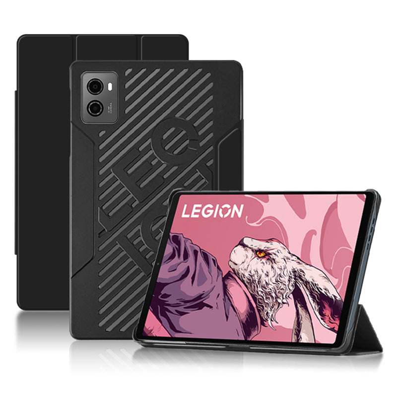 PU Leather Smart Case for Lenovo Legion Y700 , Trifold Stand Heat Dissipation Tablet Cover