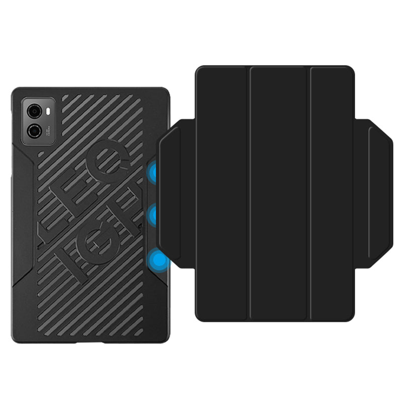 For Lenovo Legion Y700 Tri-Fold Stand Protective Tablet Case Magnetic Absorption PU Leather Cover