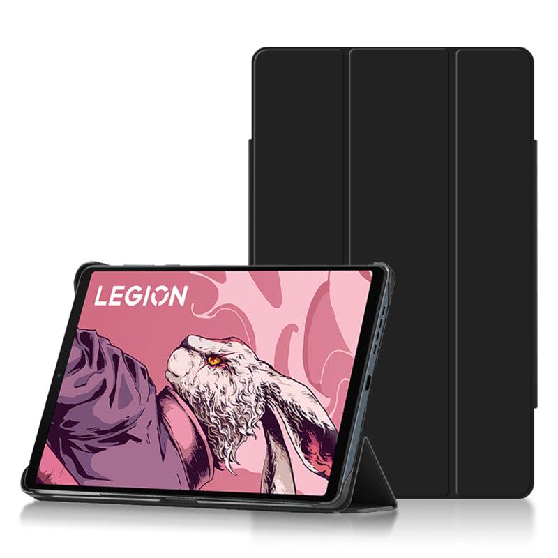 For Lenovo Legion Y700 Tri-Fold Stand Protective Tablet Case Magnetic Absorption PU Leather Cover