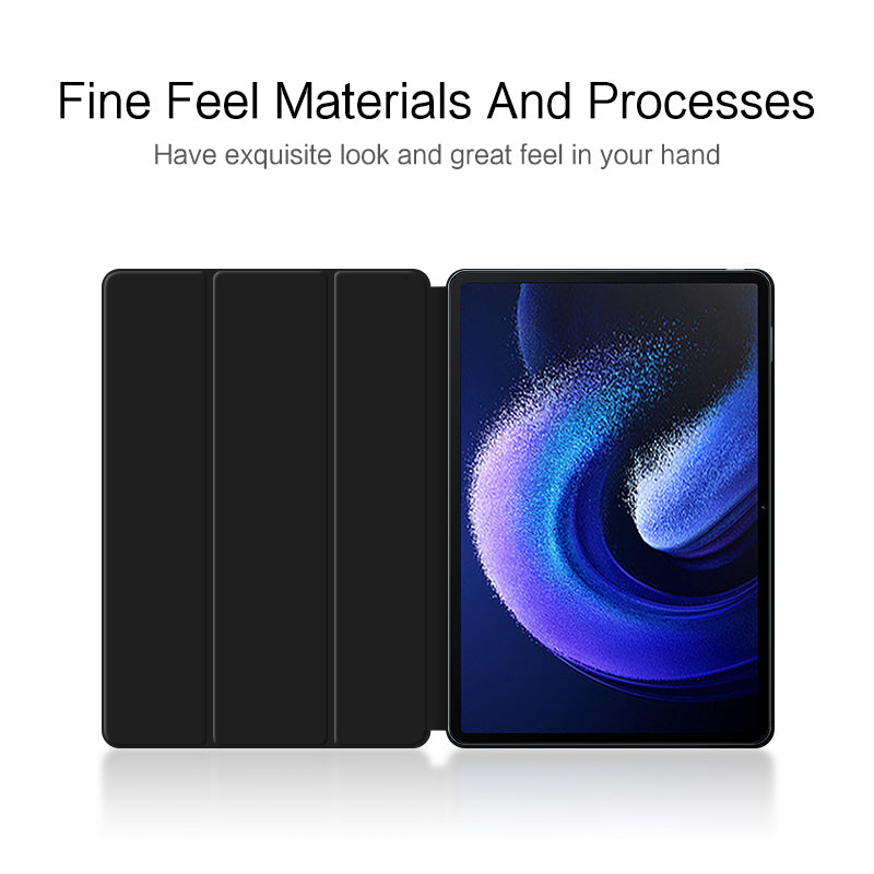 For Xiaomi Pad 6 Max 14 Anti-scratch PU Leather Tablet Case Trifold Stand Magnetic Protective Cover