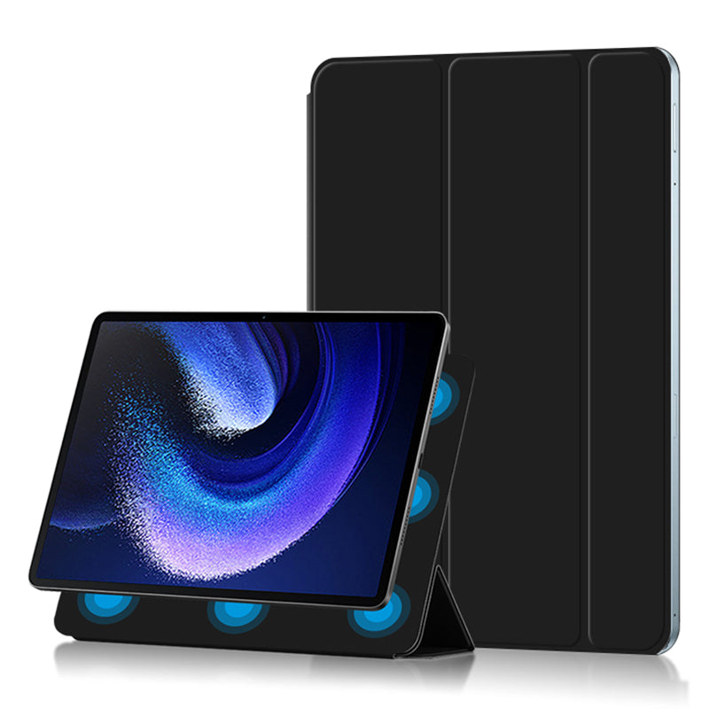 For Xiaomi Pad 6 Max 14 Anti-scratch PU Leather Tablet Case Trifold Stand Magnetic Protective Cover