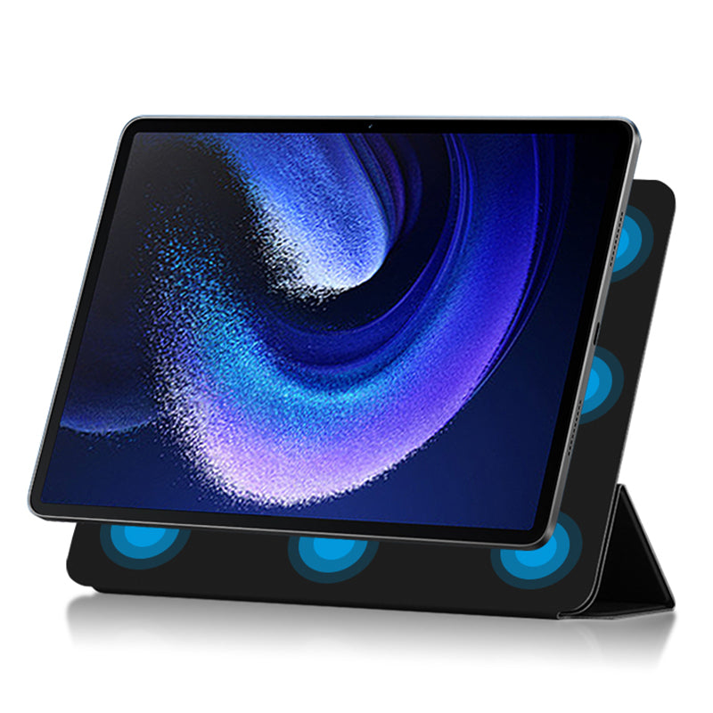 For Xiaomi Pad 6 Max 14 Tri-fold Stand PU Leather Magnetic Absorption Tablet Case Auto Sleep / Wake Cover