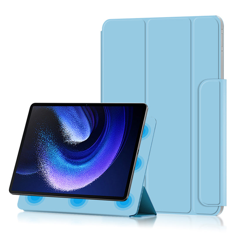 For Xiaomi Pad 6 Max 14 Tri-fold Stand PU Leather Magnetic Absorption Tablet Case Auto Sleep / Wake Cover