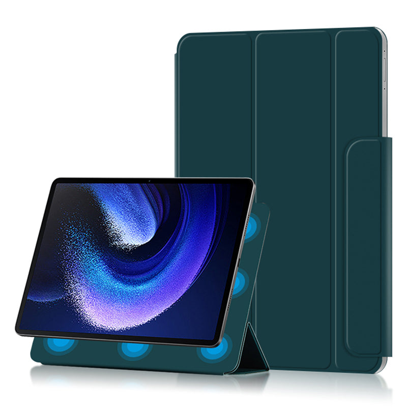 For Xiaomi Pad 6 Max 14 Tri-fold Stand PU Leather Magnetic Absorption Tablet Case Auto Sleep / Wake Cover