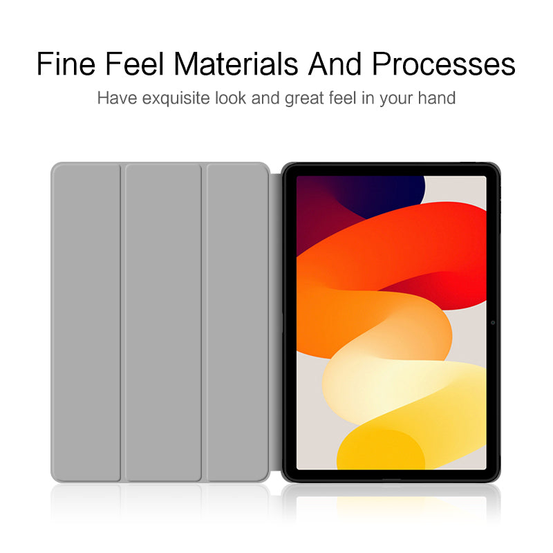 Trifold Stand Case for Xiaomi Redmi Pad SE , Scratch Resistant PU Leather Protective Tablet Cover