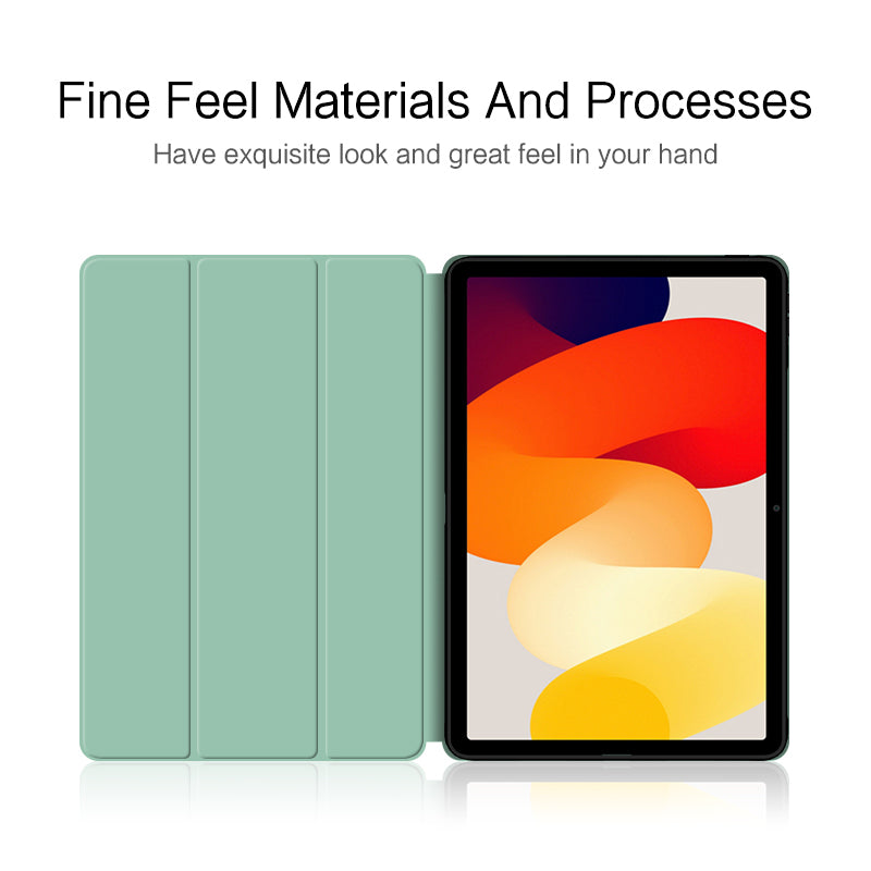 Trifold Stand Case for Xiaomi Redmi Pad SE , Scratch Resistant PU Leather Protective Tablet Cover