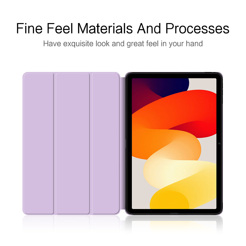 Trifold Stand Case for Xiaomi Redmi Pad SE , Scratch Resistant PU Leather Protective Tablet Cover