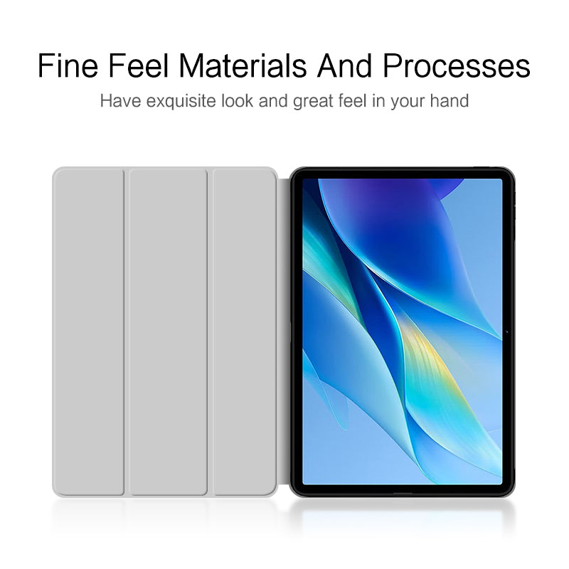 Trifold Stand Case for vivo Pad Air , Drop Proof PU Leather Protective Tablet Cover