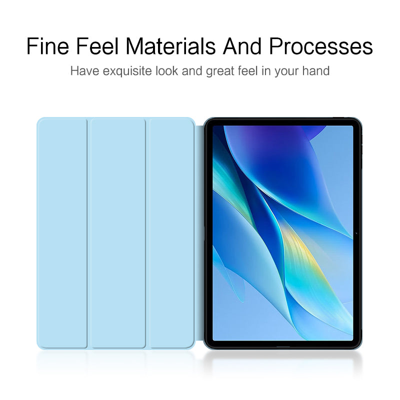 Trifold Stand Case for vivo Pad Air , Drop Proof PU Leather Protective Tablet Cover