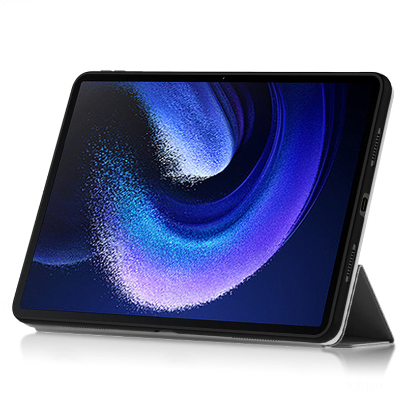 Protective Case for Xiaomi Pad 6 Max 14 , Trifold Stand PU Leather + TPU Anti-fall Tablet Cover