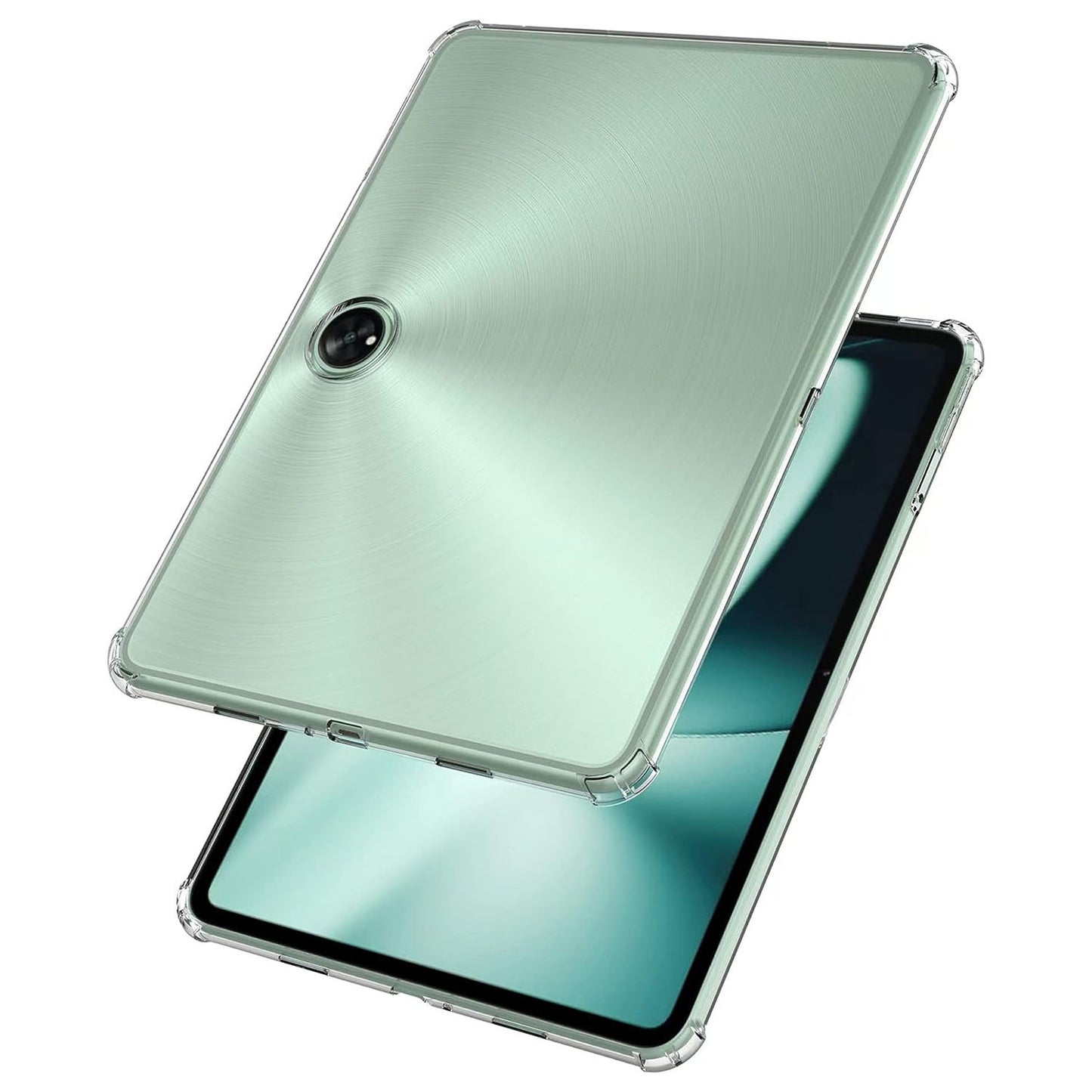 For OnePlus Pad Transparent TPU Tablet Case Reinforced Corners Anti-drop Tablet Cover