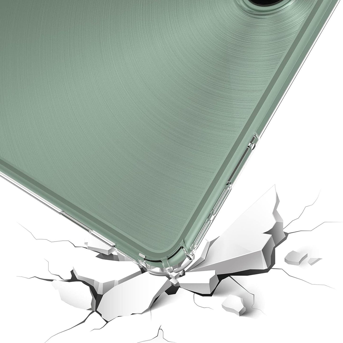 For OnePlus Pad Transparent TPU Tablet Case Reinforced Corners Anti-drop Tablet Cover