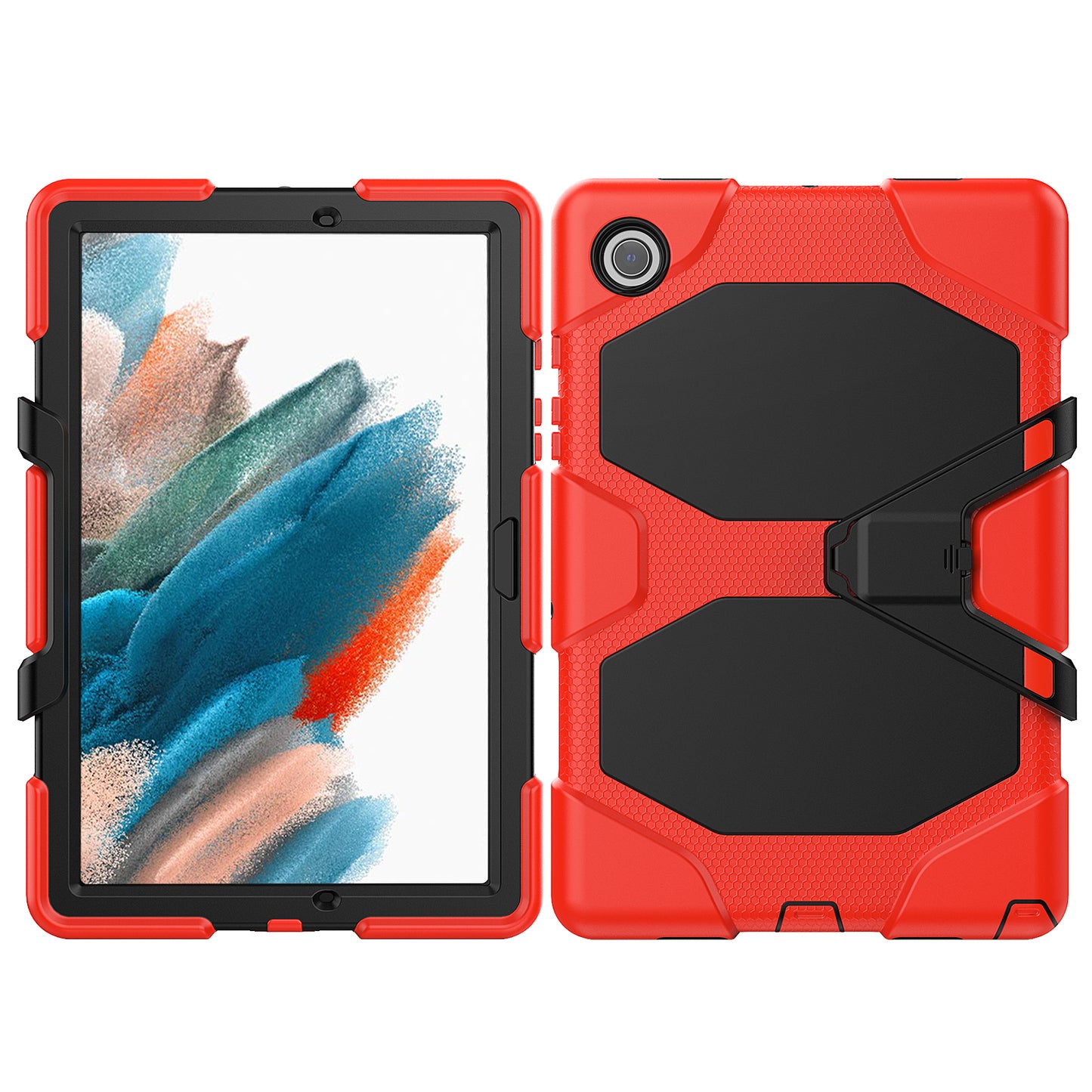 Kickstand Cover for Samsung Galaxy Tab A8 10.5 (2021) / (2022) , PC + Silicone Tablet Case with PET Screen Protector