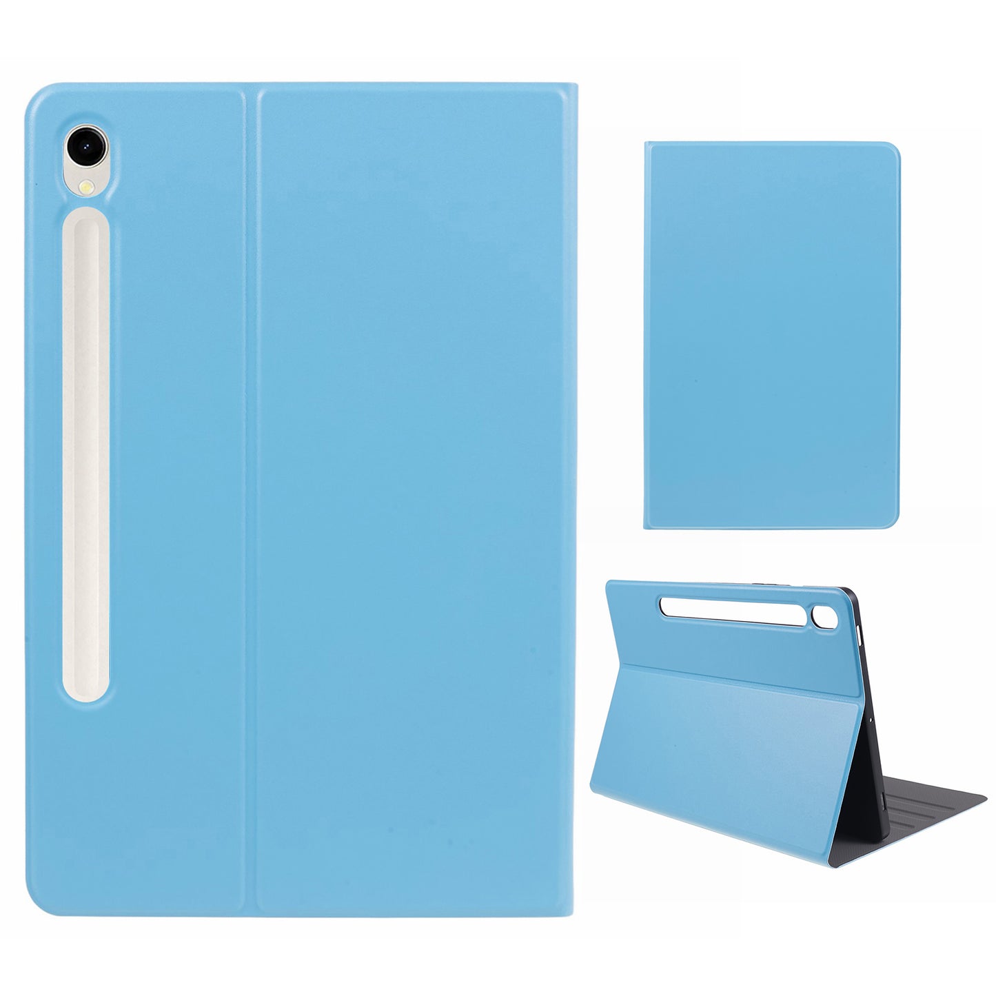 For Samsung Galaxy Tab S9 PU Leather Tablet Case Foldable Stand Tablet Protective Cover
