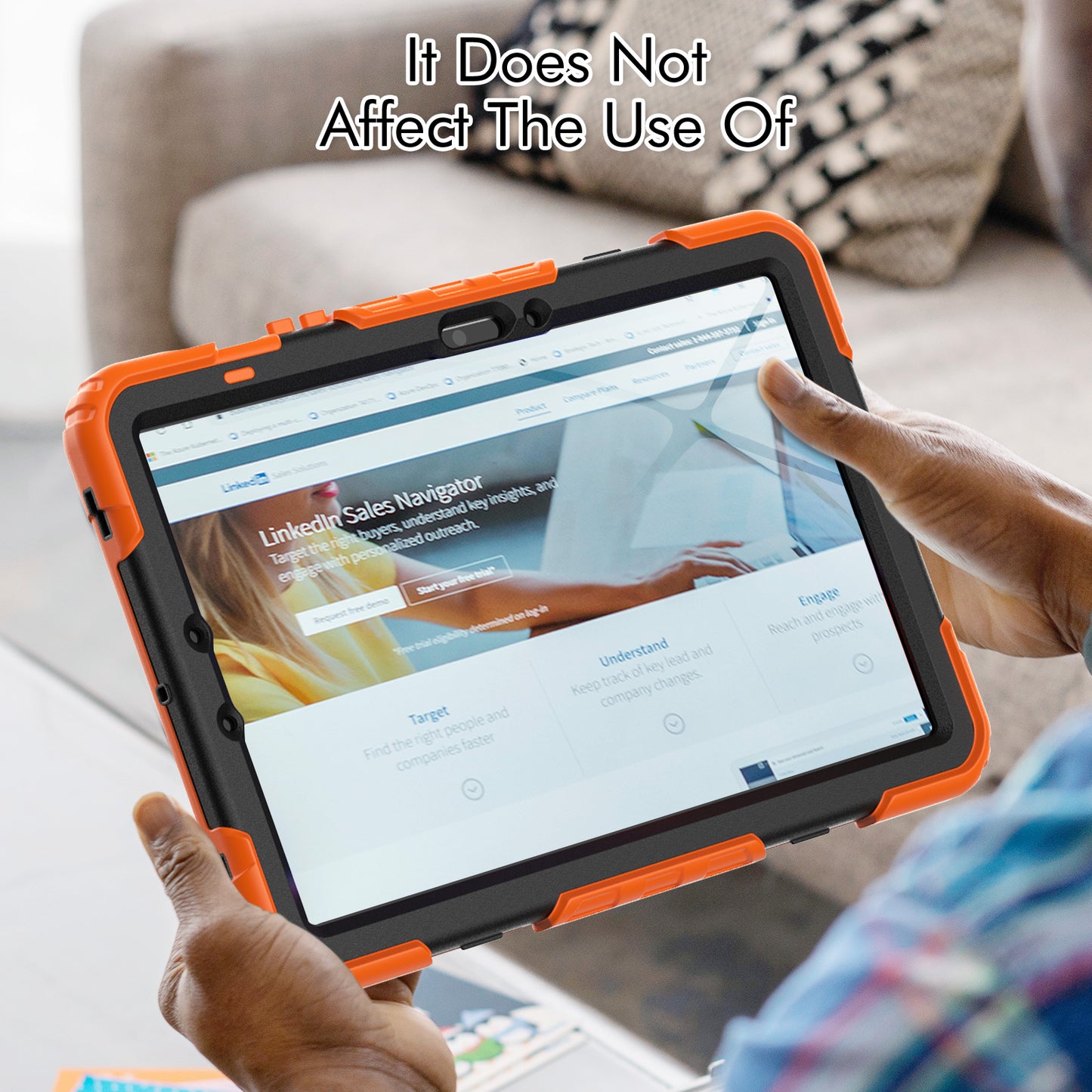 For Samsung Galaxy Tab S9 (X710 / X716B / X718U) PC+Silicone Kickstand Case Anti-Drop Tablet Cover with PET Screen Film