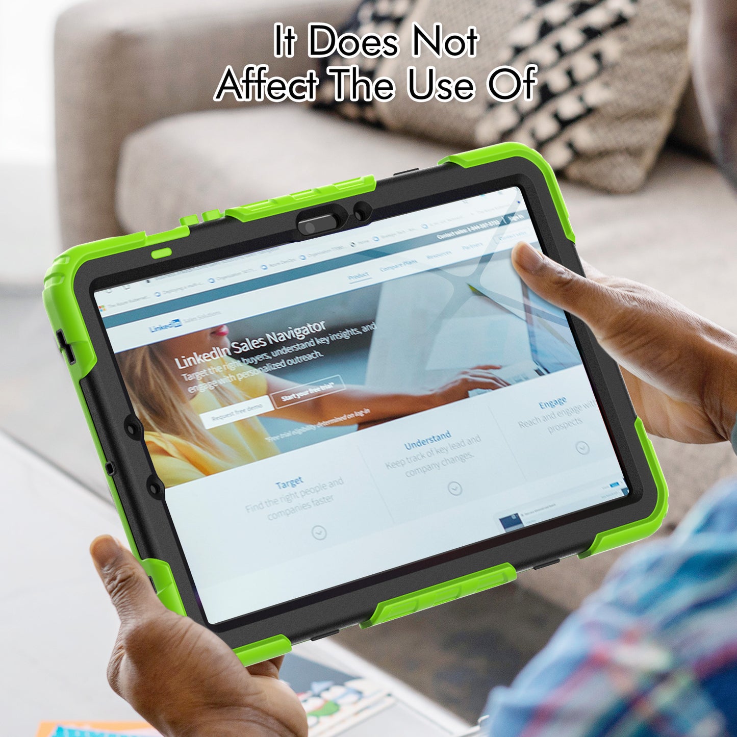 For Samsung Galaxy Tab S9 (X710 / X716B / X718U) PC+Silicone Kickstand Case Anti-Drop Tablet Cover with PET Screen Film
